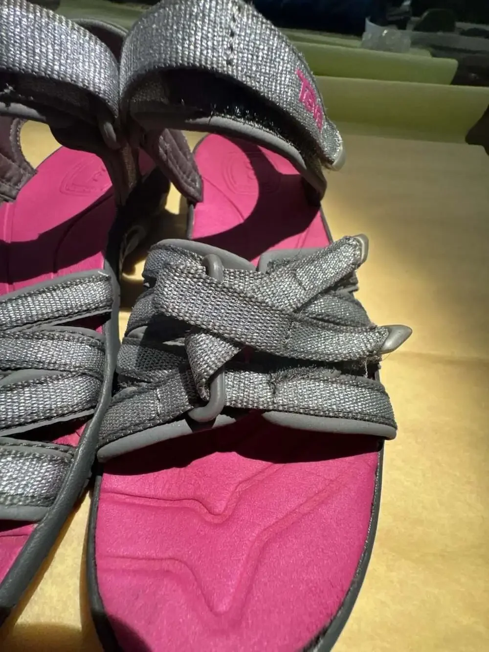 Teva Tirra Metallic Silver and Magenta Sport Sandals